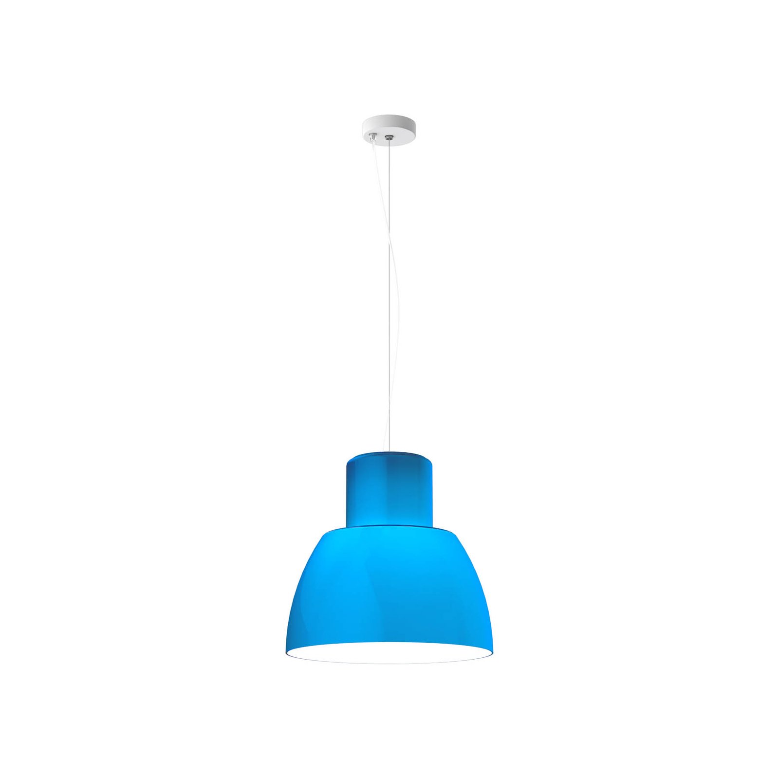 Lorosae Hängeleuchte, blau, Ø 40 cm, Glas, E27 - Nemo