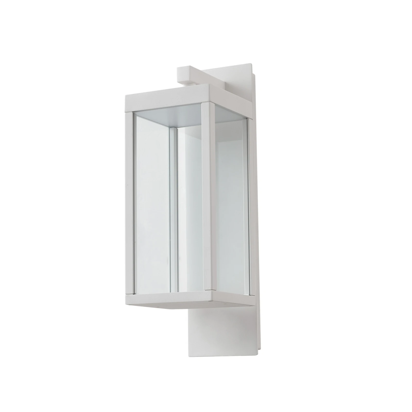 Lucande LED-Außenwandlampe Ferdinand, weiß, Metall, 38 cm