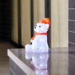 Lindby Yuki LED figura decorativa, plastica, orso