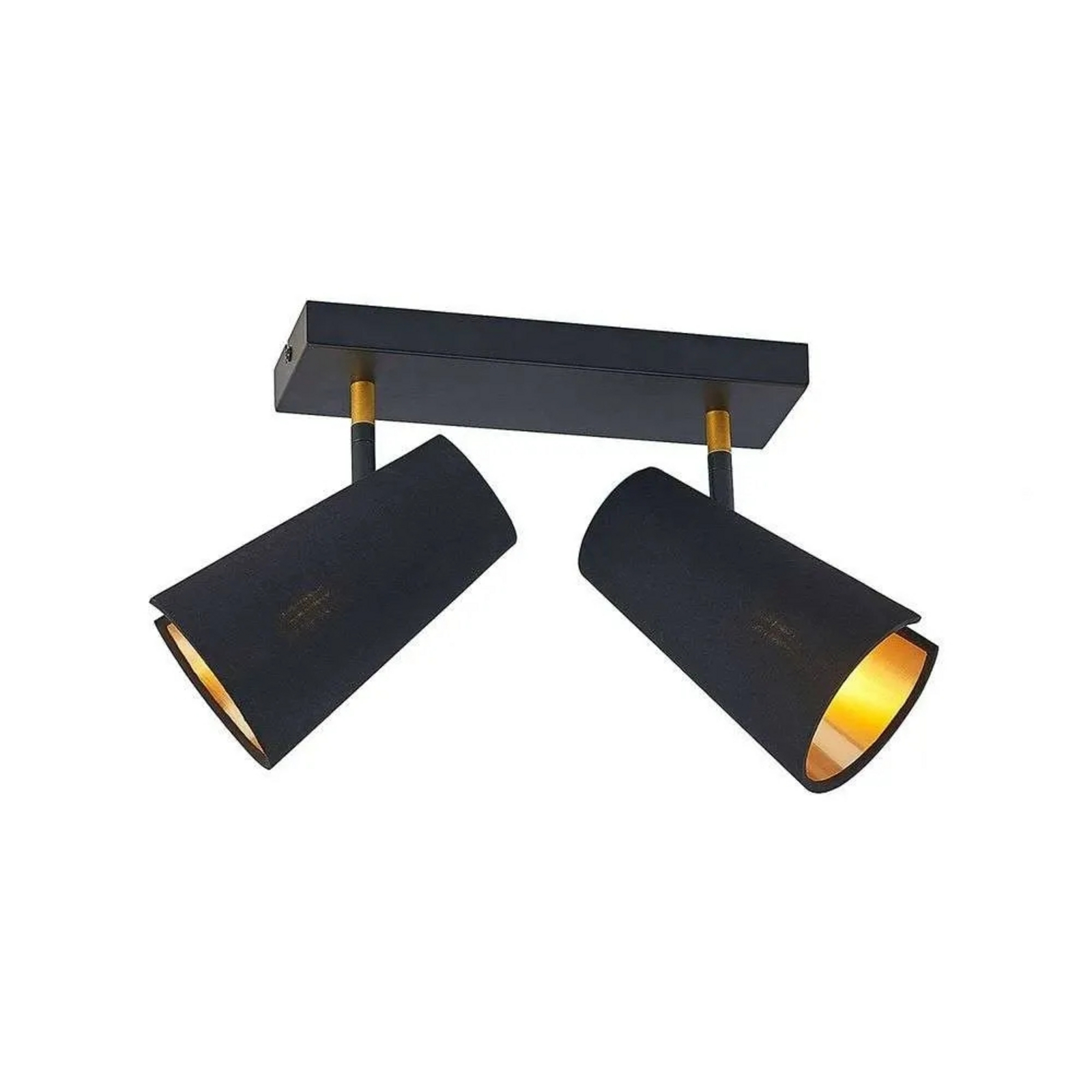 Zylindro 2 Ceiling Lamp Black/Gold - Lindby