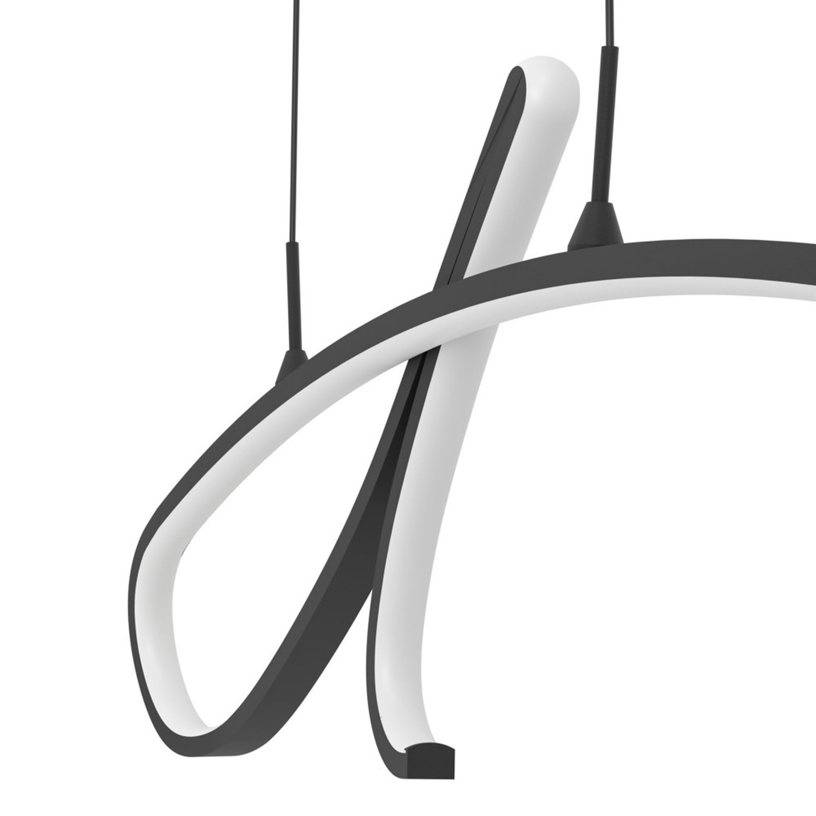Suspension LED EGLO CARDONCITO, noire, longueur 96 cm, CCT