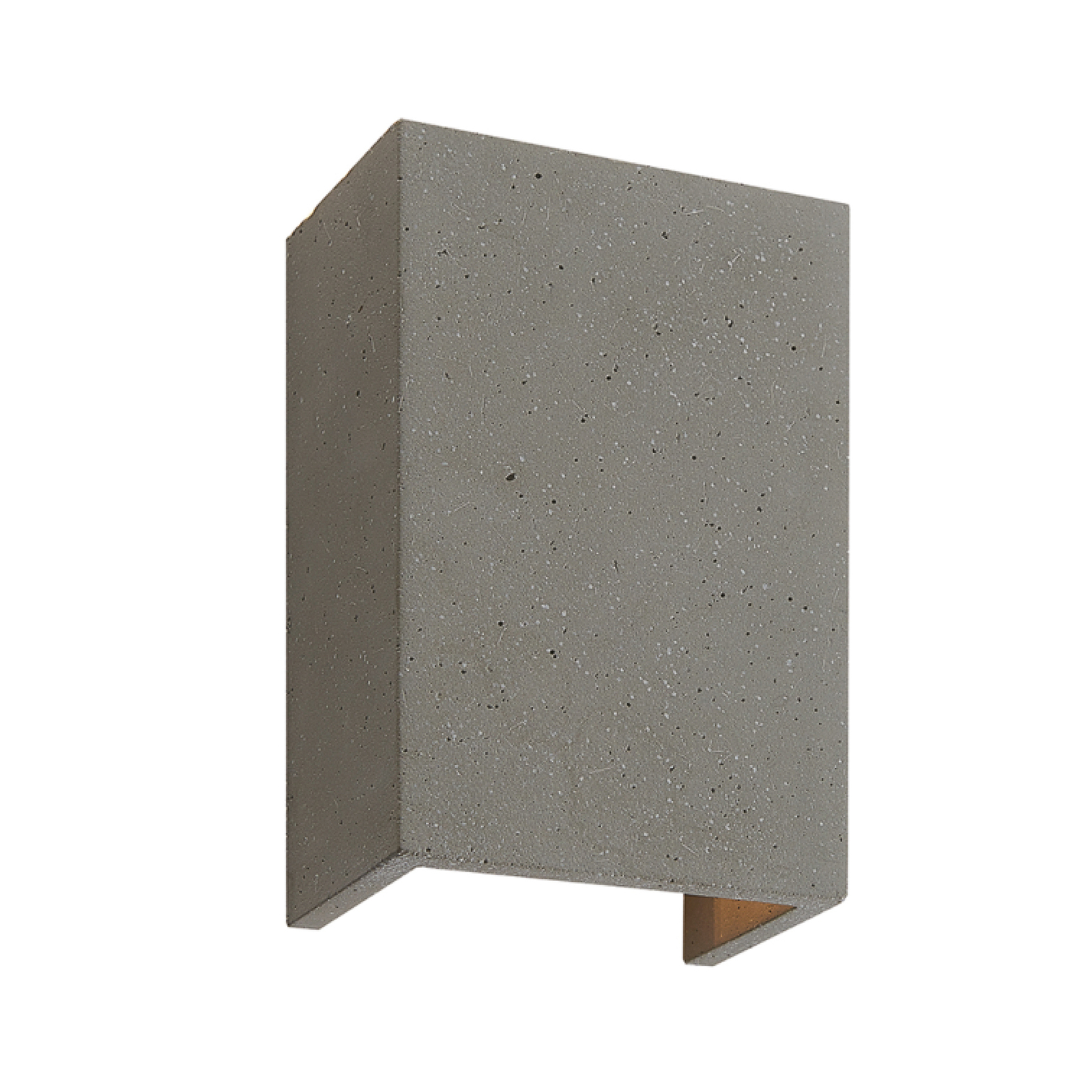 Lindby vägglampa Albin, grå, betong, G9, 16 cm hög