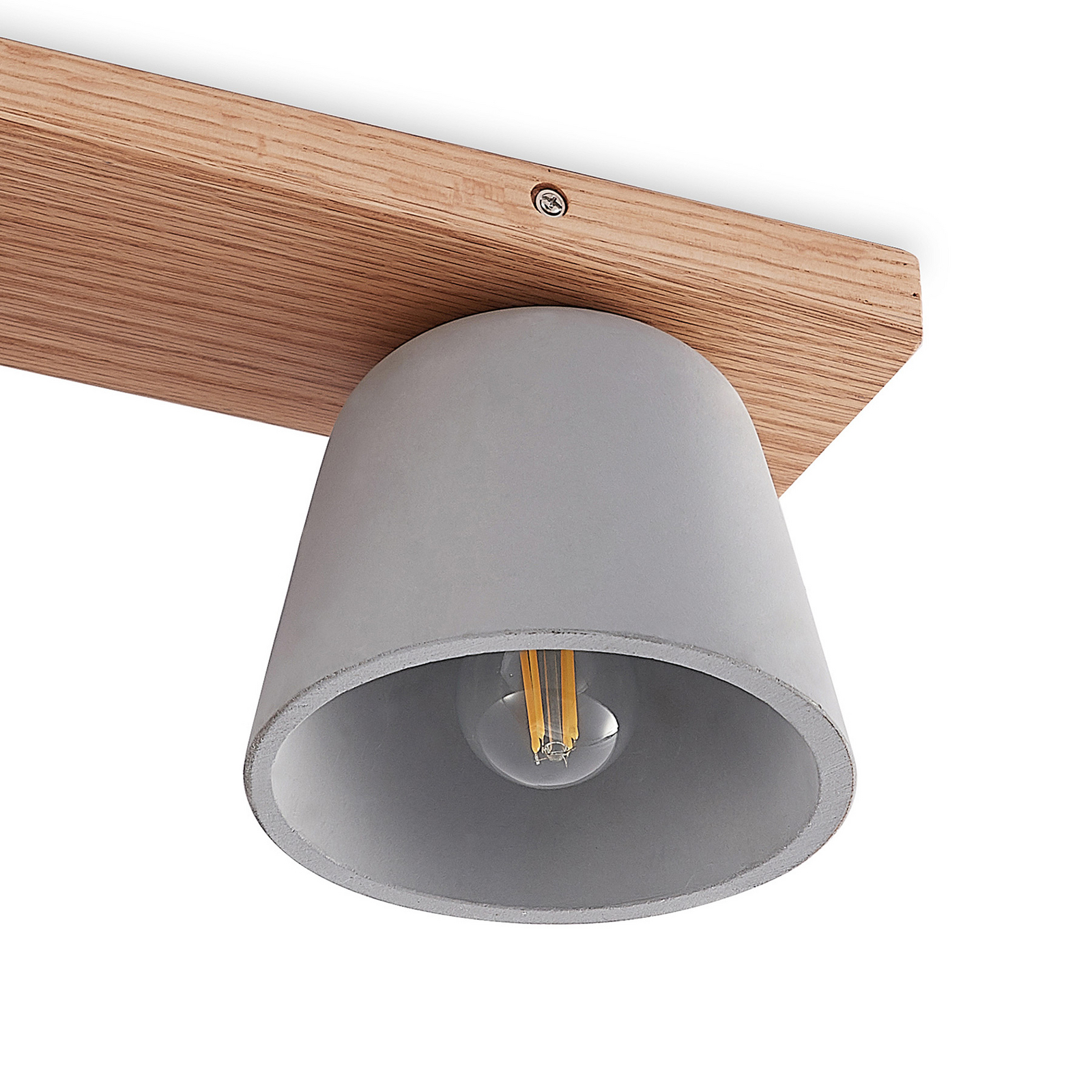 Lucande Otavis plafón de hormigón, 2 luz
