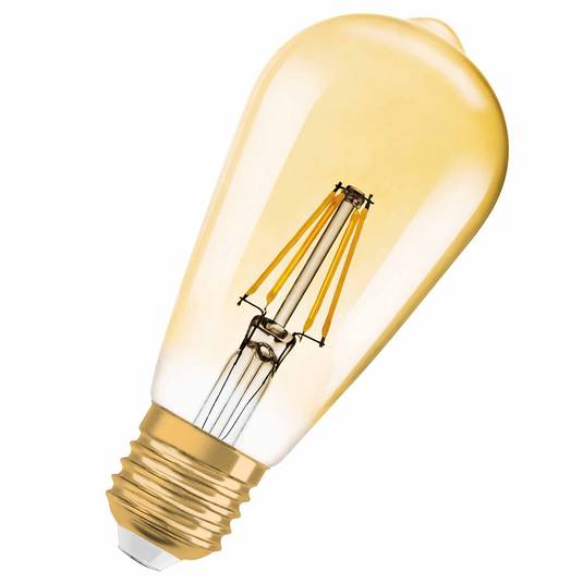 E27 6,5W 824 LED-rustiikkilamppu vintagemalli 1906