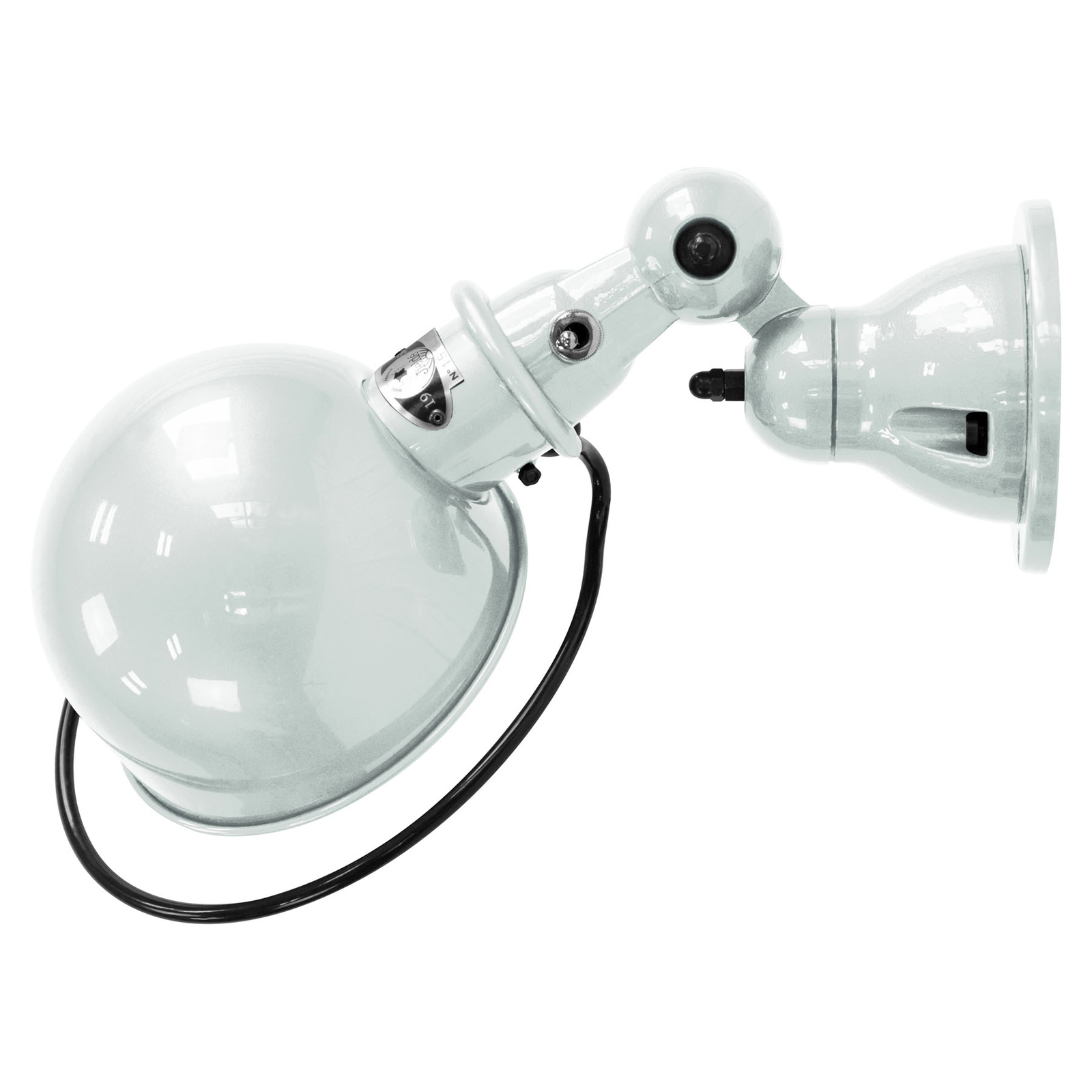 JIELDÉ Jieldé Loft D1000 wall light industrial white, for Living / Dining Room, aluminium, steel, E27, 60 W, energy efficiency: A++