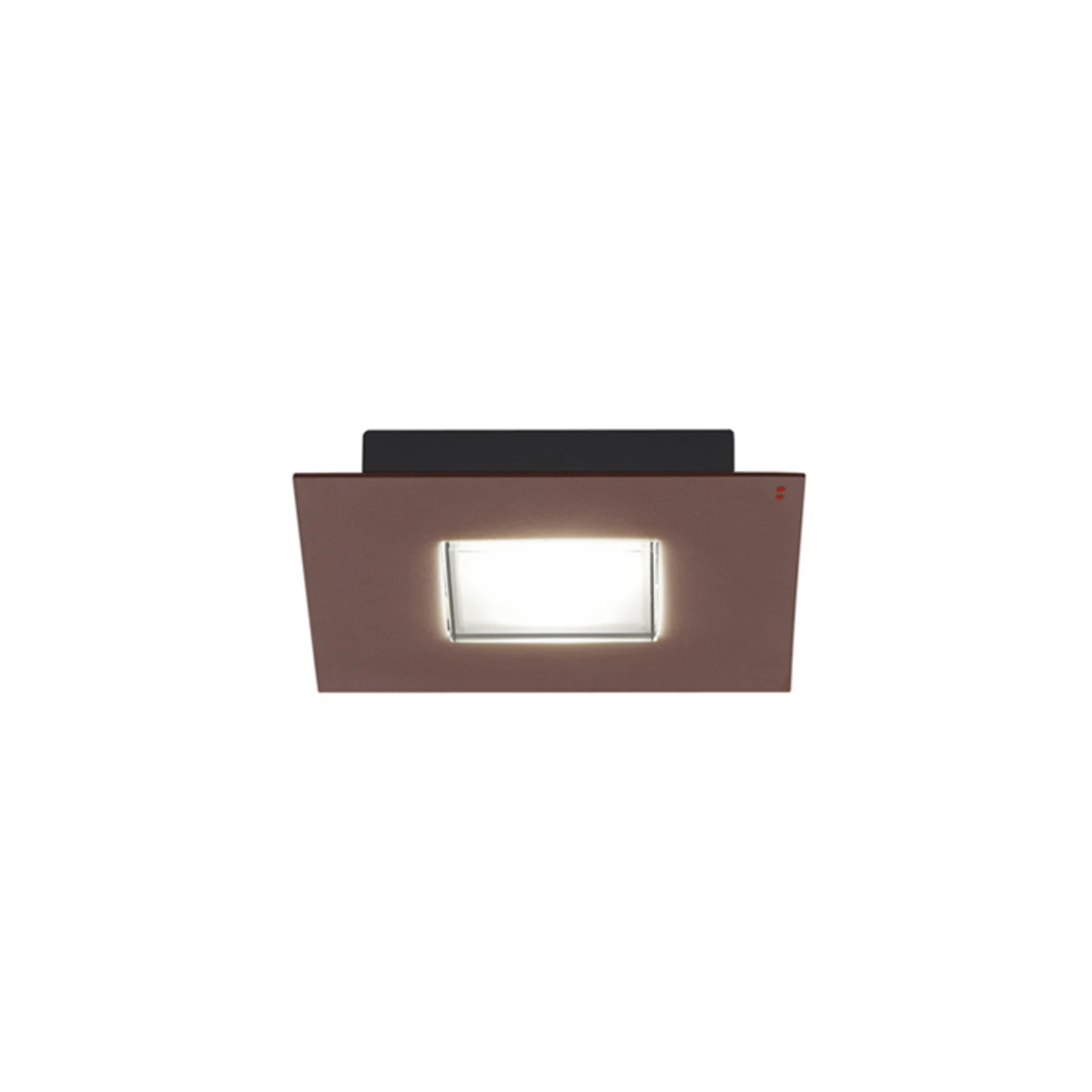 Fabbian Quarter LED mennyezeti lámpa, barna, fém, 15 cm