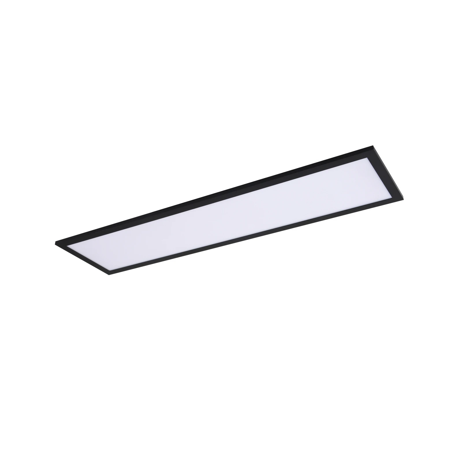 Lindby LED panel Enhife, fekete, 80 x 20 cm, fém, 4,000K