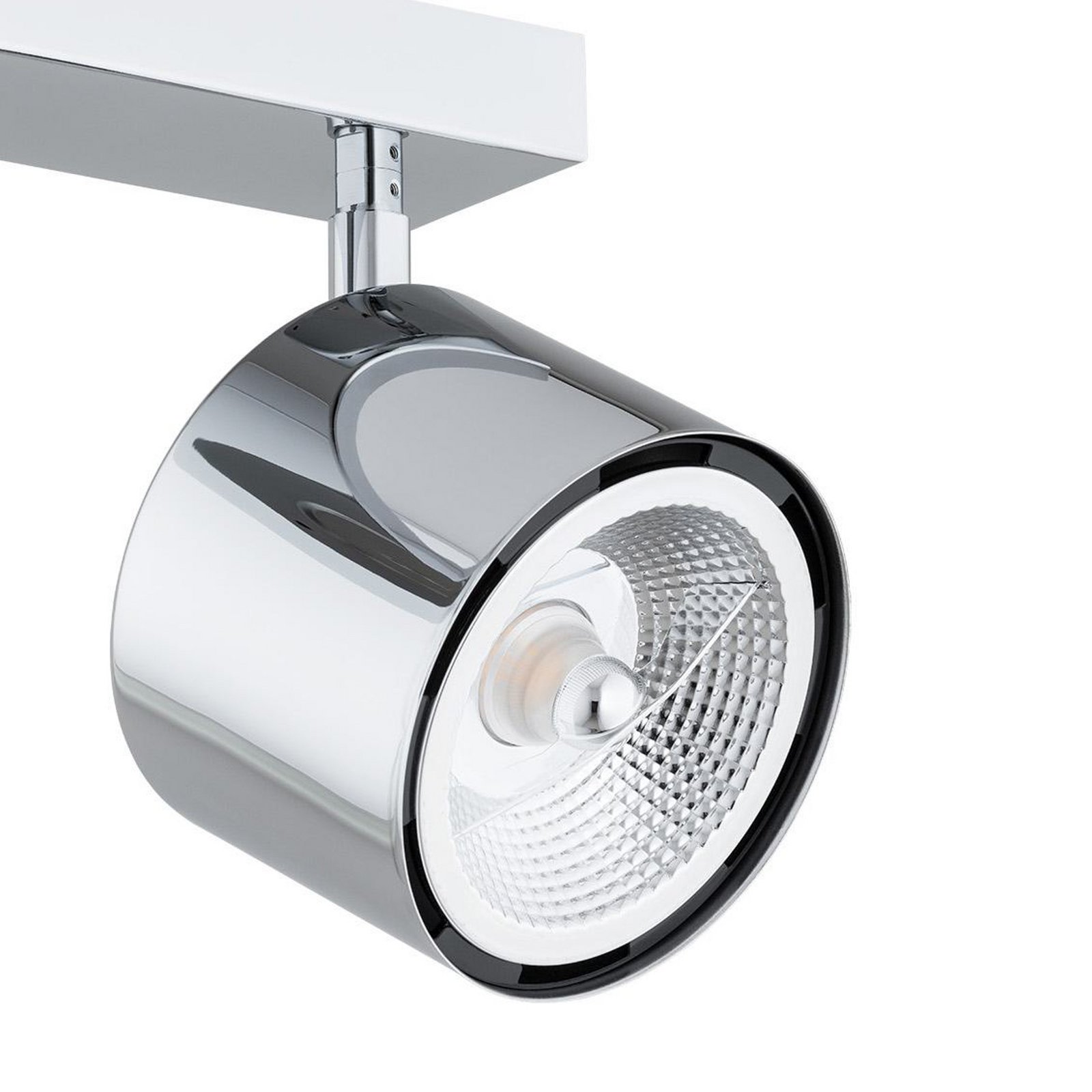 Chloe downlight, adjustable, 2-bulb, chrome-plated steel