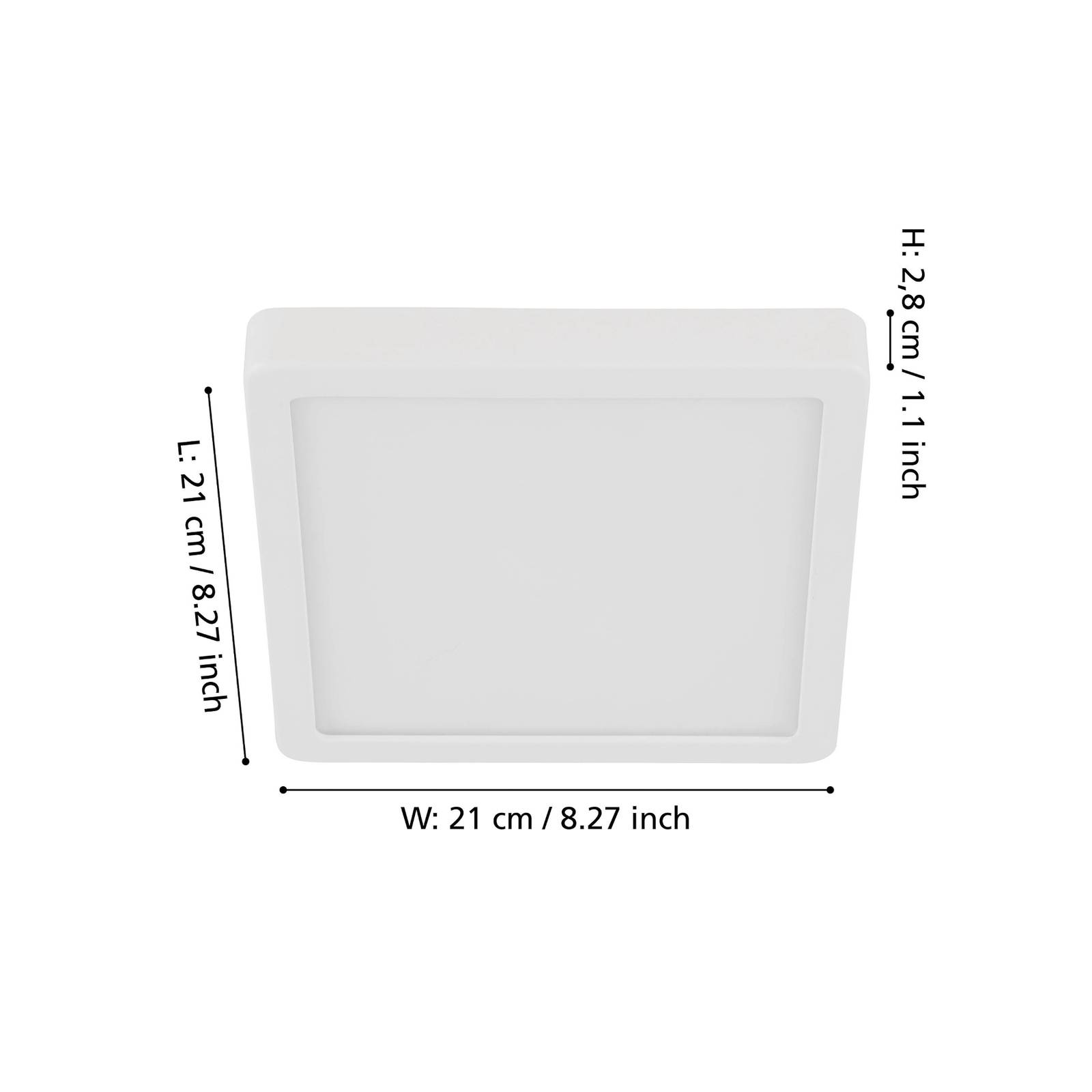 Panel natynkowy LED Fueva 5 IP20 830 biały 21x21cm