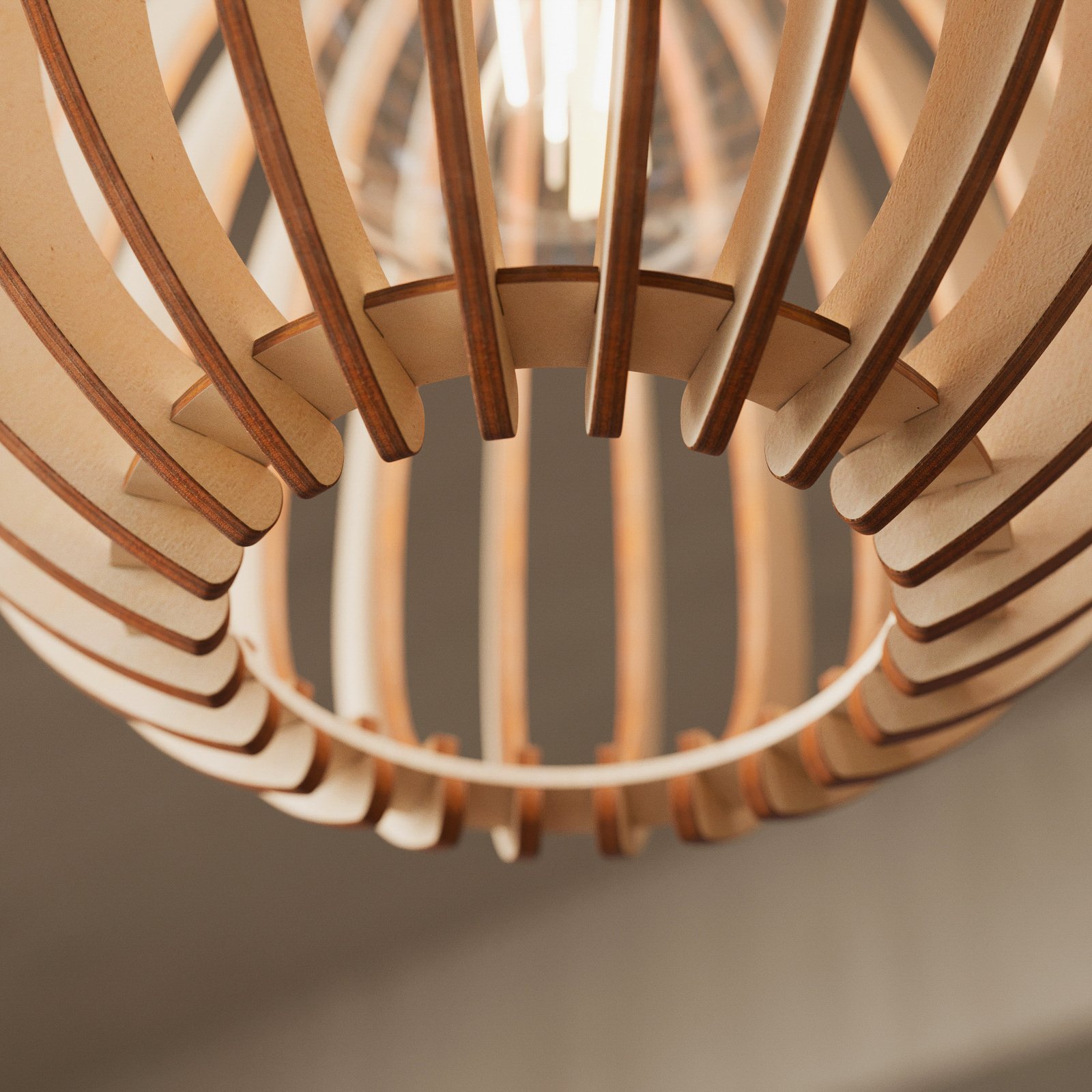 Suspension Clay 3 Noir/Bois - Envostar