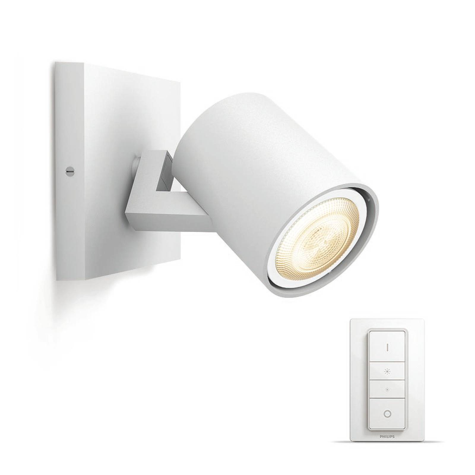 Philips Hue White Ambiance Runner spot white, for Living / Dining Room, aluminium, GU10, 5 W, W: 11 cm, H: 9 cm