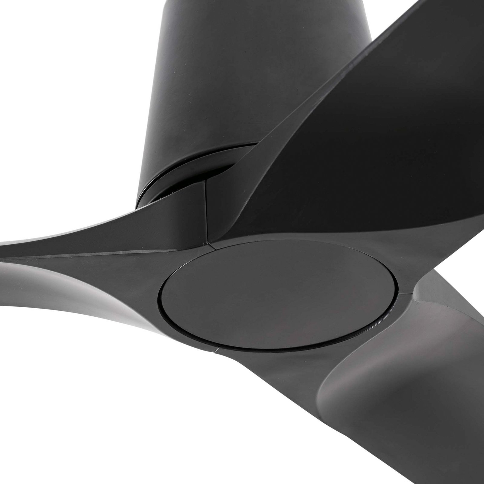 Mennyezeti ventilátor Hey S, fekete, DC motor, csendes, Ø 90 cm