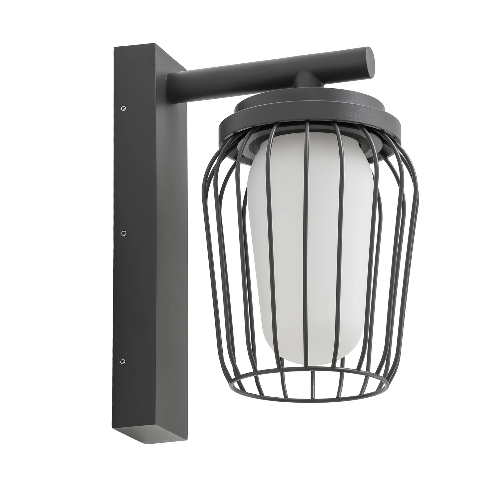 Lucande candeeiro de parede exterior Chandan, 30 cm, antracite, alumínio
