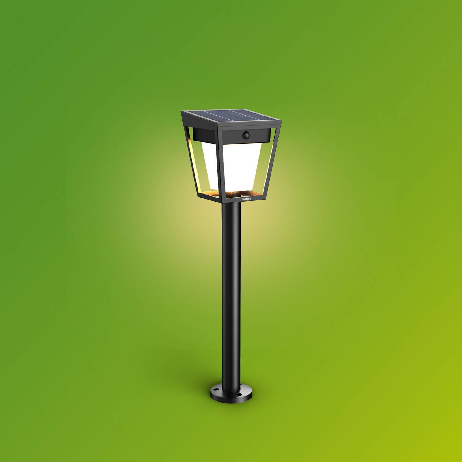 Lampa z grotem ziemnym LED Philips Nissa UE, tworzywo sztuczne, IP44