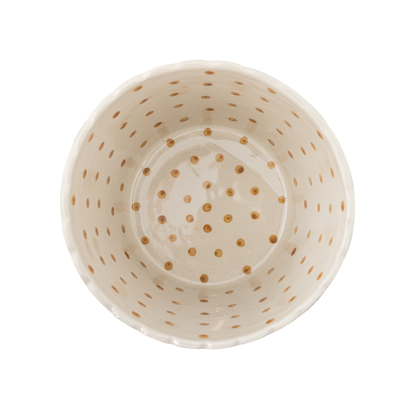 Miska na čipsy, zelená/biela, výška 14 cm, keramika – Bloomingville