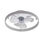 Ventilateur de plafond LED Momitu, blanc, aluminium, Ø 50 cm - Lindby