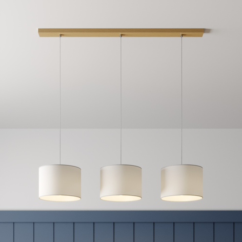 Lámpara colgante Corralee, blanco, 3 luces