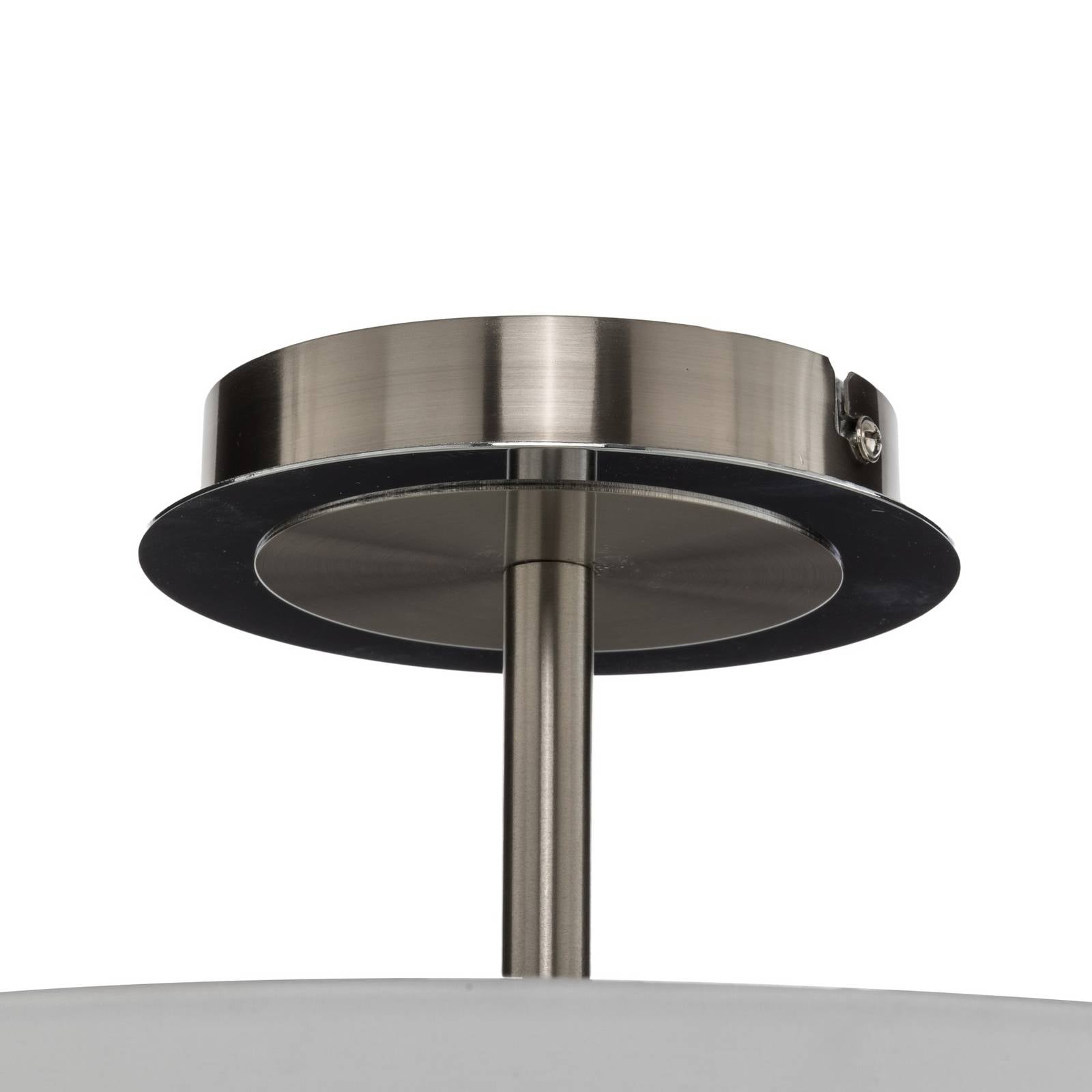 Lampa sufitowa Lindby Josia, biała, tkanina, Ø 47 cm, E27
