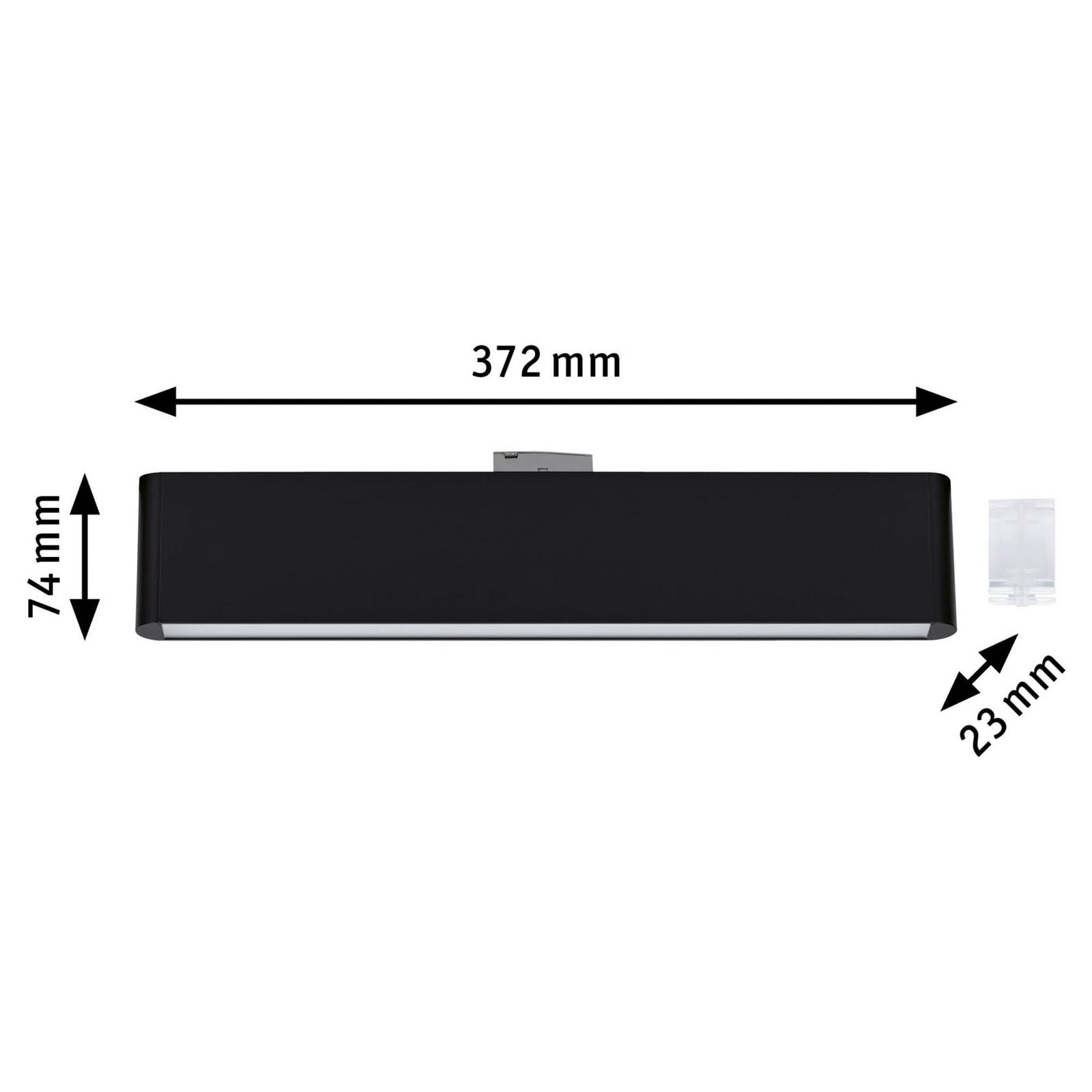 Paulmann URail LED-železniška svetilka Ceris, črna, 3.000 K, 37 cm