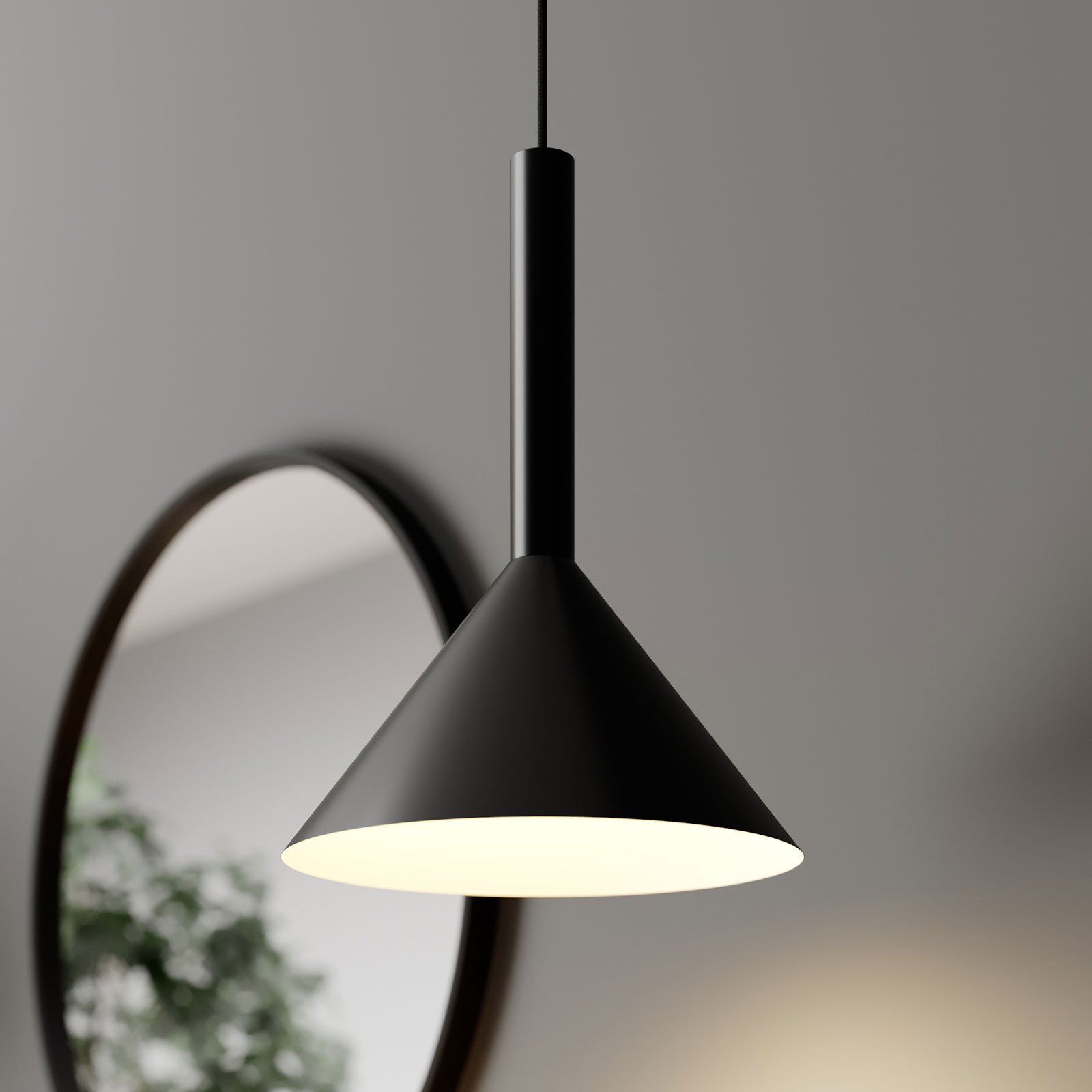 Arcchio Tadej függő lámpa 1izzó 30cm fekete-fehér
