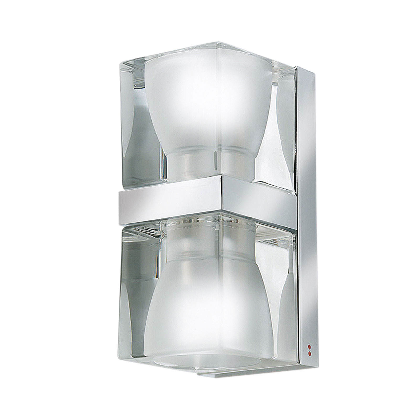 Fabbian Cubetto zidna svjetiljka Gore/Dolje, G9, prozirna