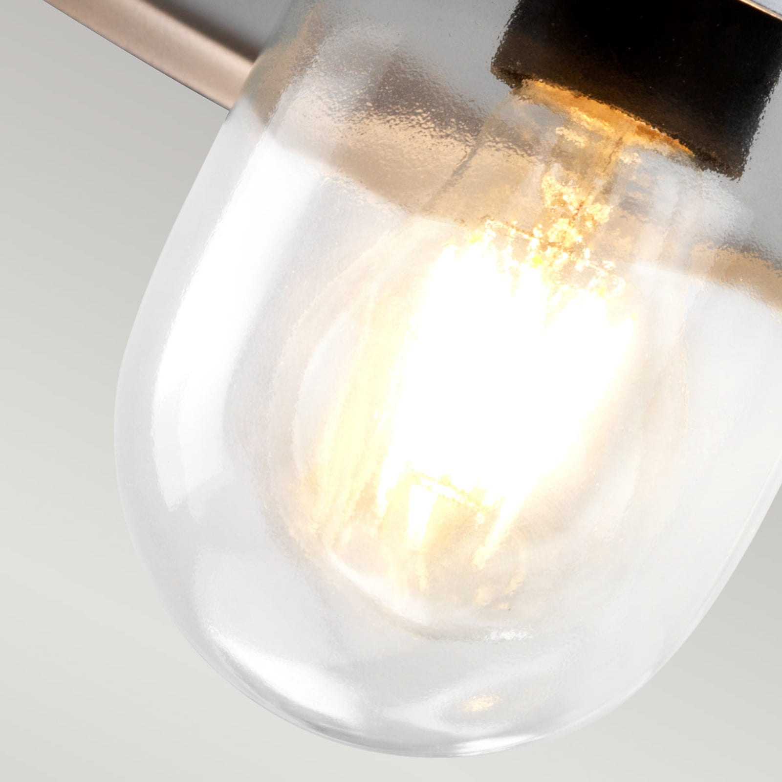 Applique d'extérieur Klampenborg argentée, en acier inoxydable, IP44 - Elstead