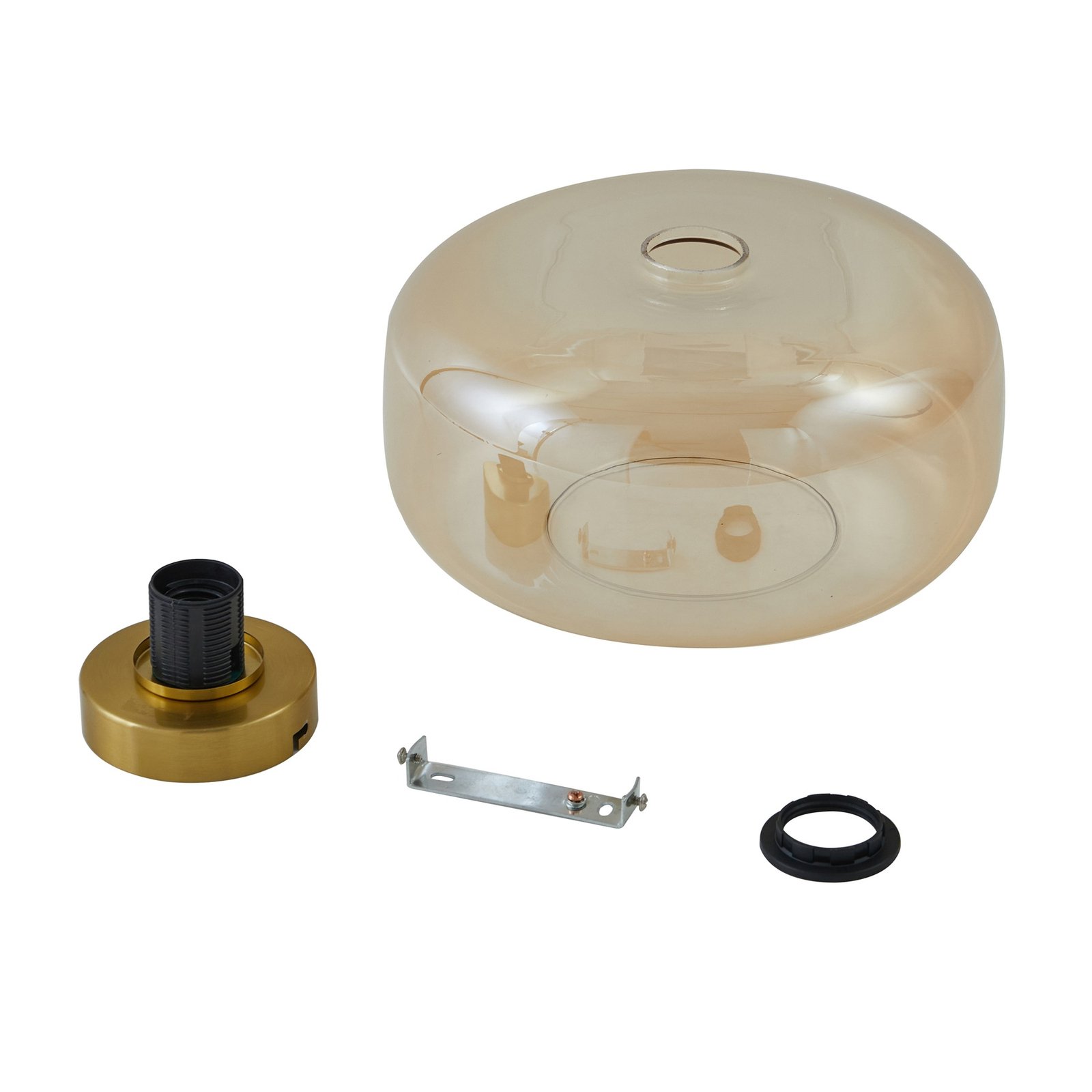 Hildur Deckenlampe Ø 28,5 cm amber Glas - Lindby
