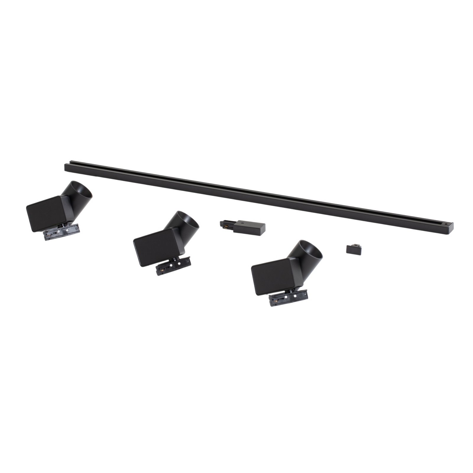 Lindby Schienensystem Linaro, 3er-Set Brinja, LED, schwarz