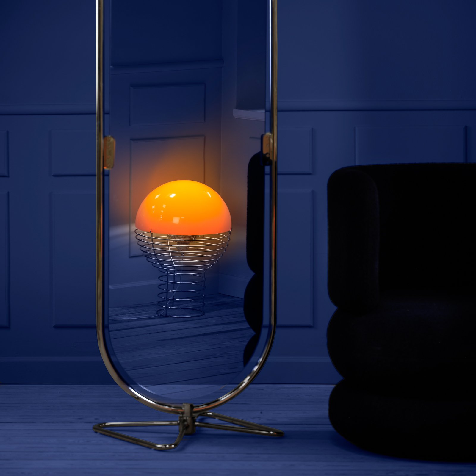 VERPAN Wire Veľká stolová lampa, oranžová