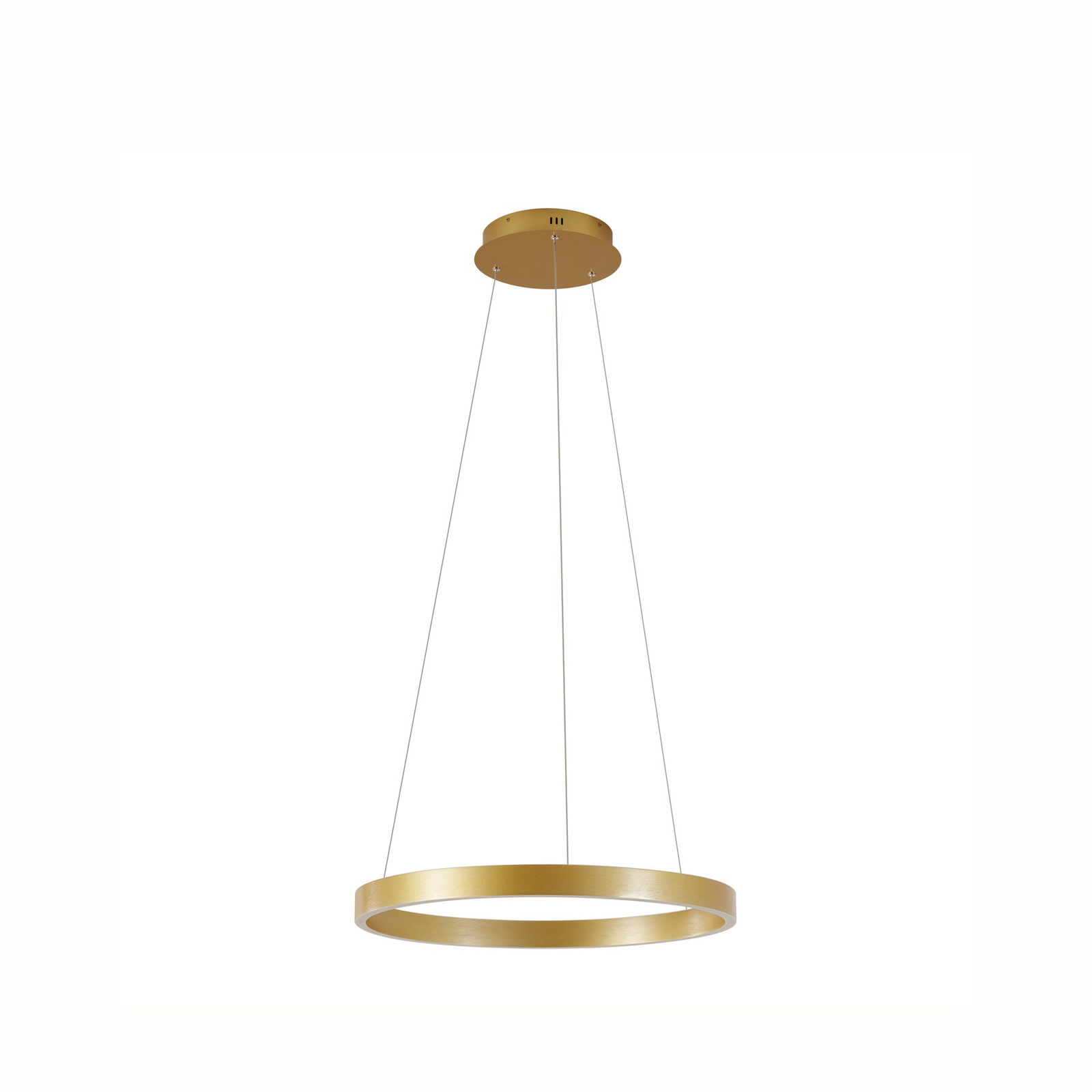 Lucande LED Pendant lamp Yonam, gold, Ø 60 cm