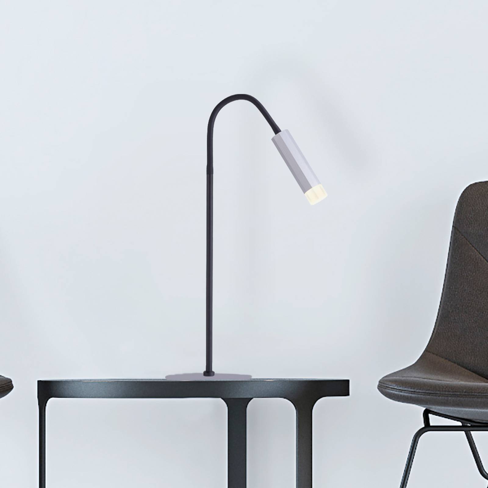 Levně Paul Neuhaus Pure-Gemin LED stolní lampa stříbrná