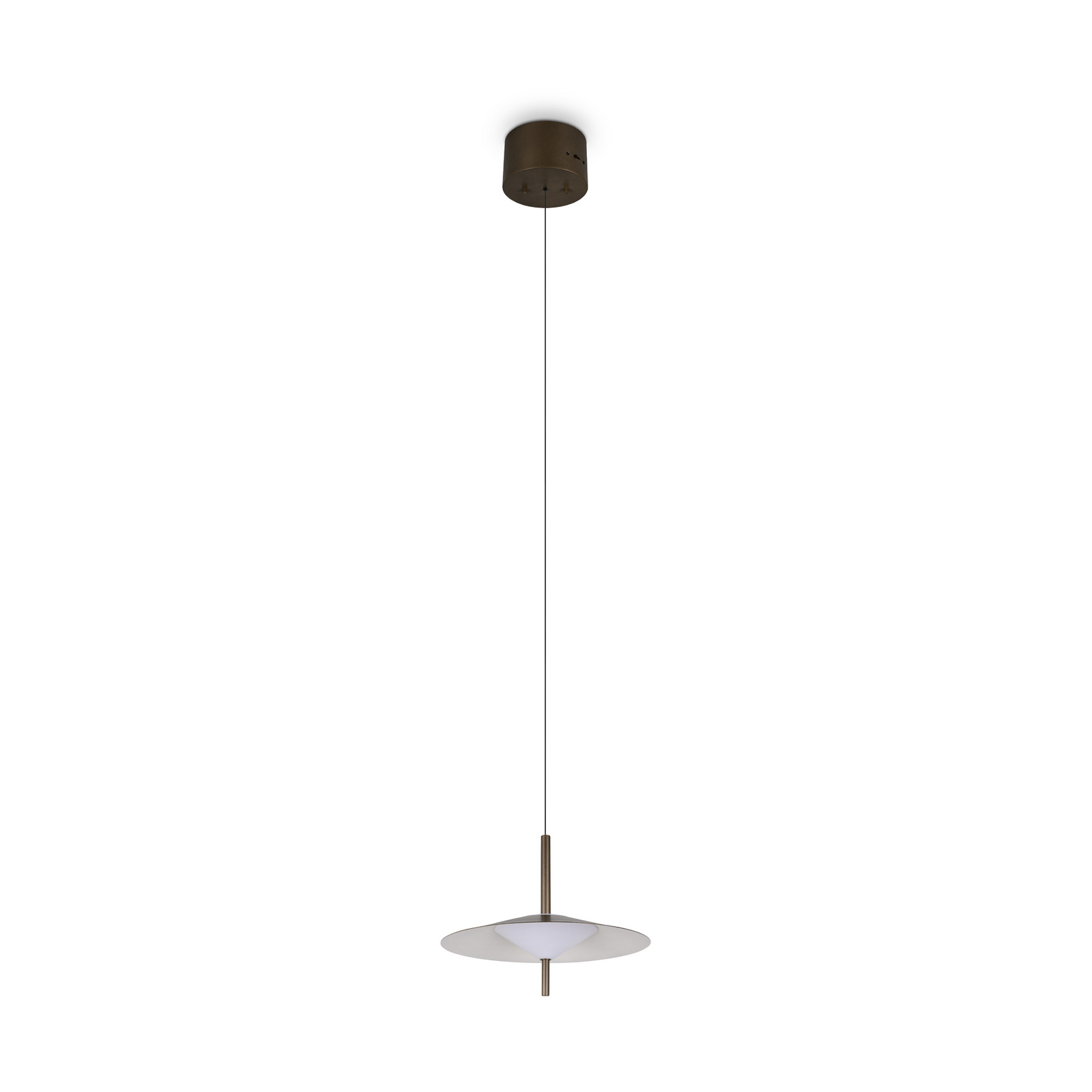 LED piekaramā lampa „Amalo“, platīna krāsā, Ø 30 cm, metāls, CCT