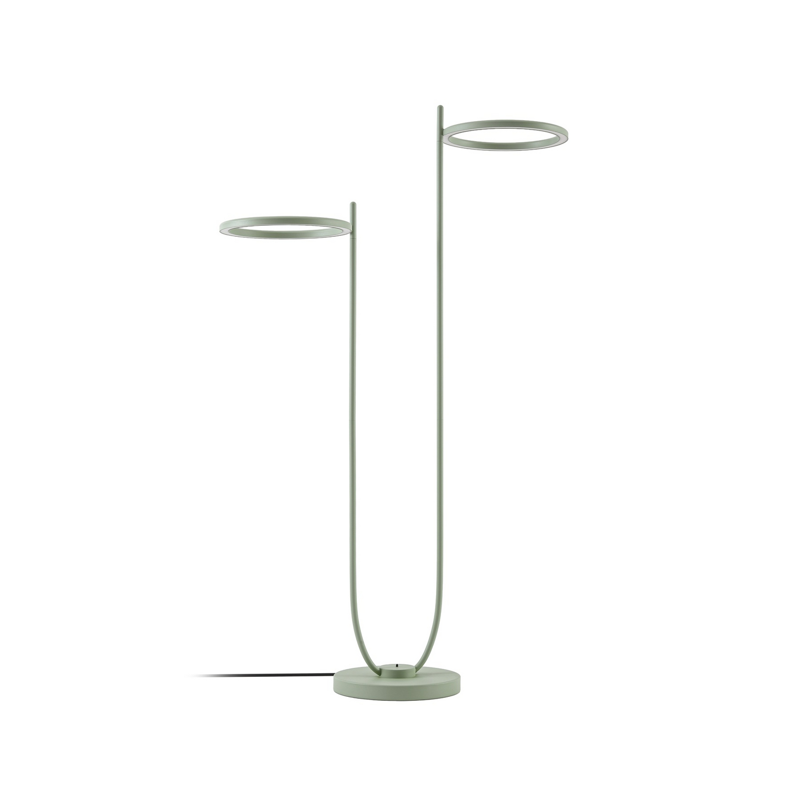 Lampadaire d'extérieur LED Sylvara, à 2 lampes, CCT, vert, IP44