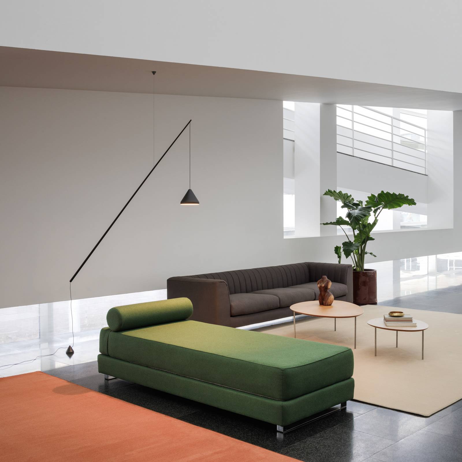  Vibia Vibia Led Hanging Light North, Black, Metal, 927, Decentralised 
