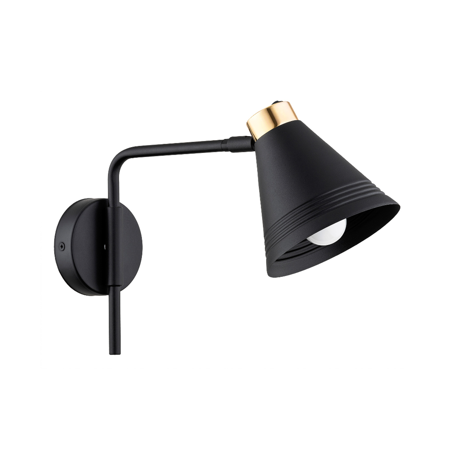 Wandleuchte Avalone Ausladung 34cm schwarz/messing