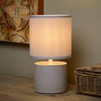 Greasby table lamp, fabric lampshade, grey