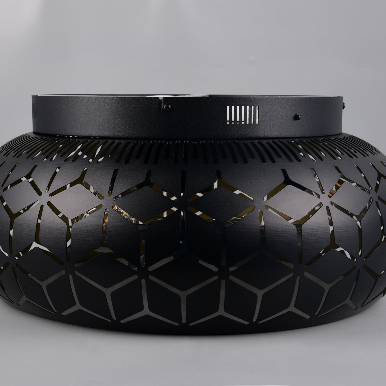 Bidar fan, black/gold, light, remote control, quiet