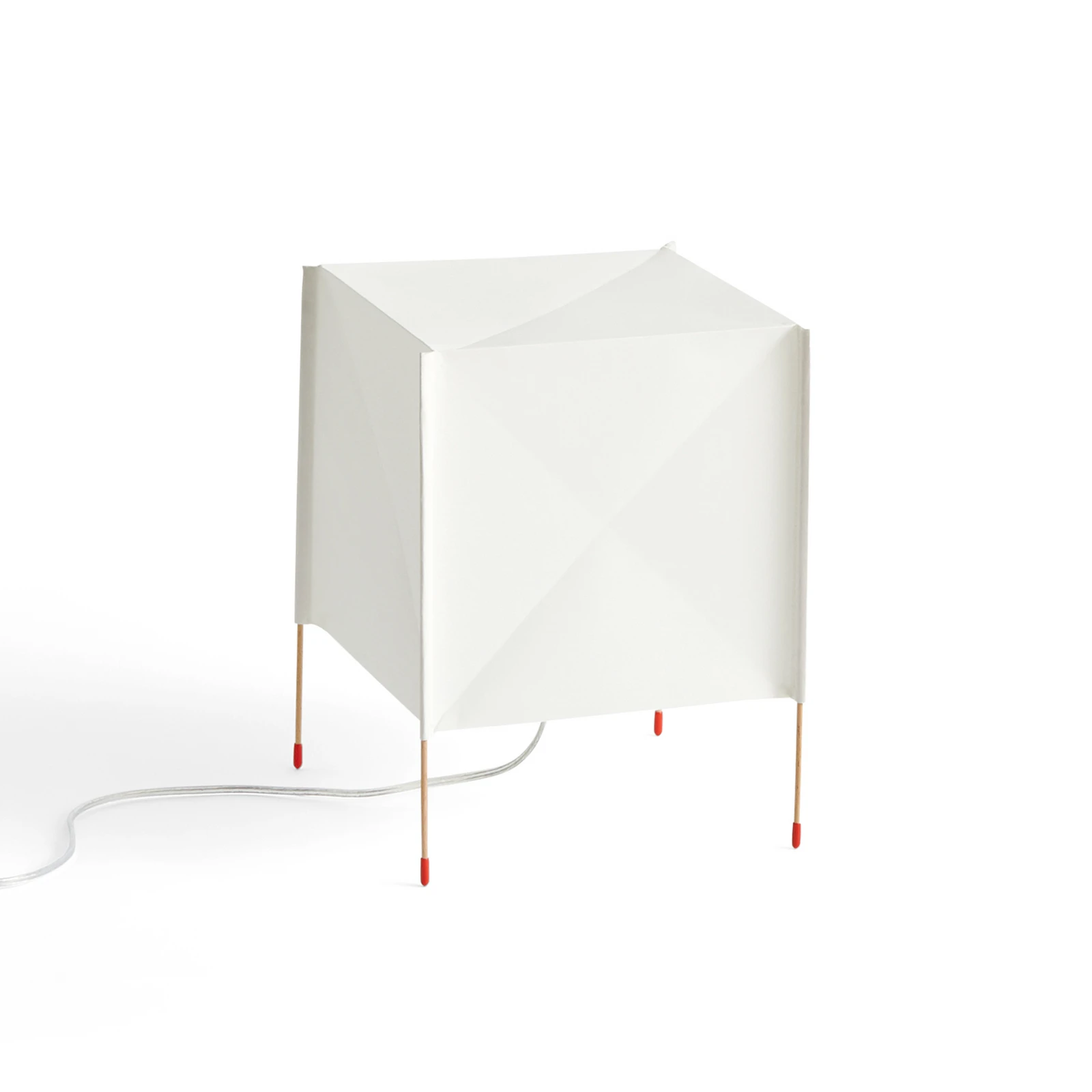 HAY Paper Cube table lamp, white, UK plug, 31 cm, wood