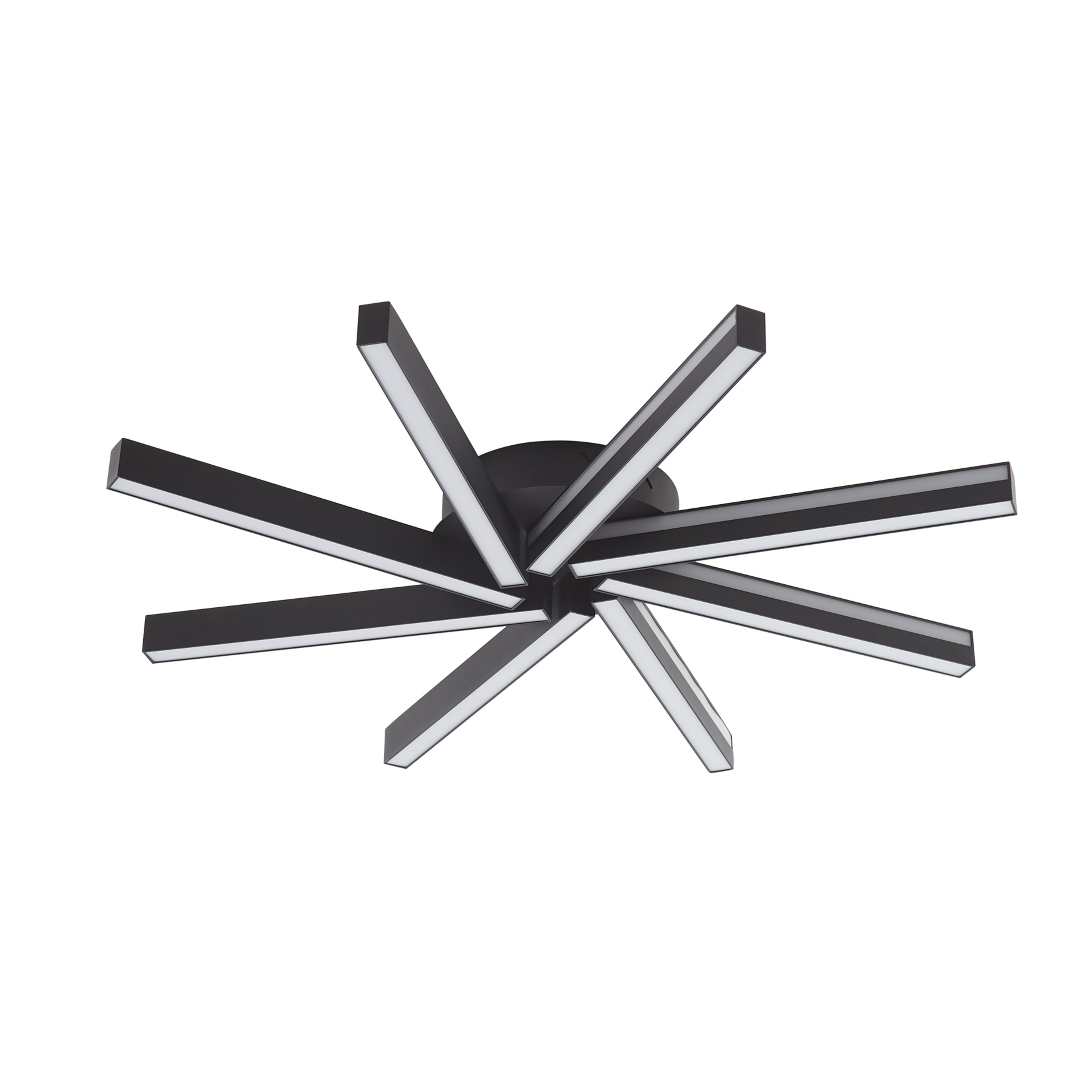 Lucande Smart LED-Deckenleuchte Tjado, Ø70 cm, schwarz, RGBW