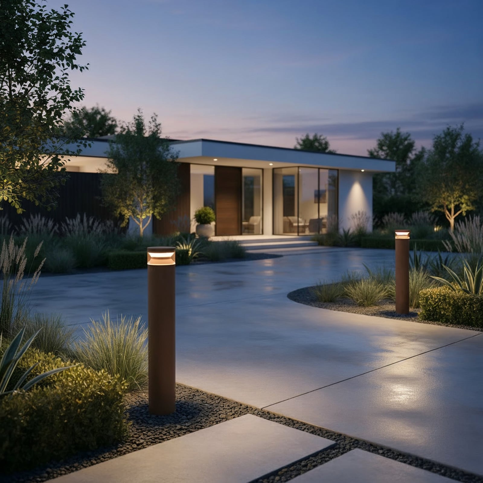 Ideal Lux LED осветление за пътеки Boeing, височина 100 cm, кафе