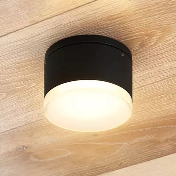 Plafoniera LED tonda da esterno con rilevatore di presenza diam.295mm, 16W,  220Vac, Luce Naturale, Bianco