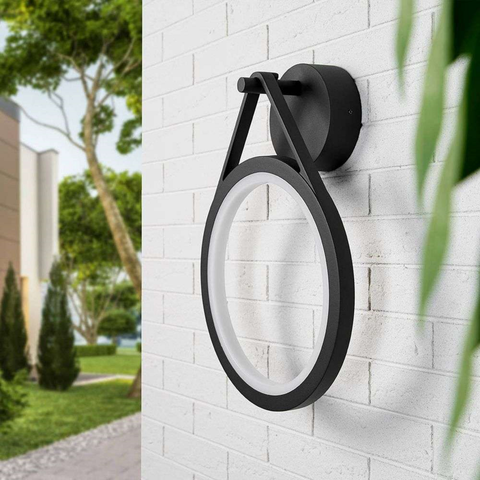 Mirco Buiten Wandlamp Graphite/White - Lucande