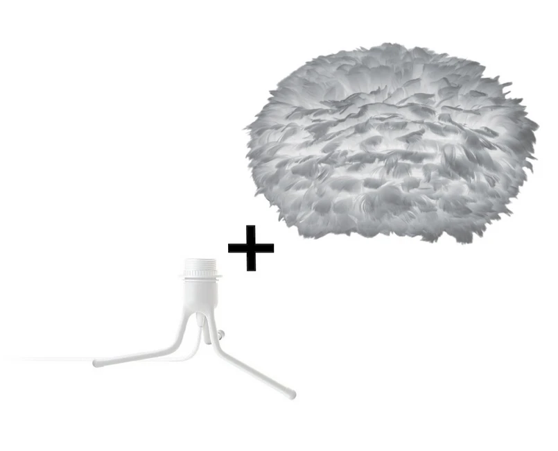 UMAGE - Eos Table Lamp Medium w/Mini Fod Grey/White