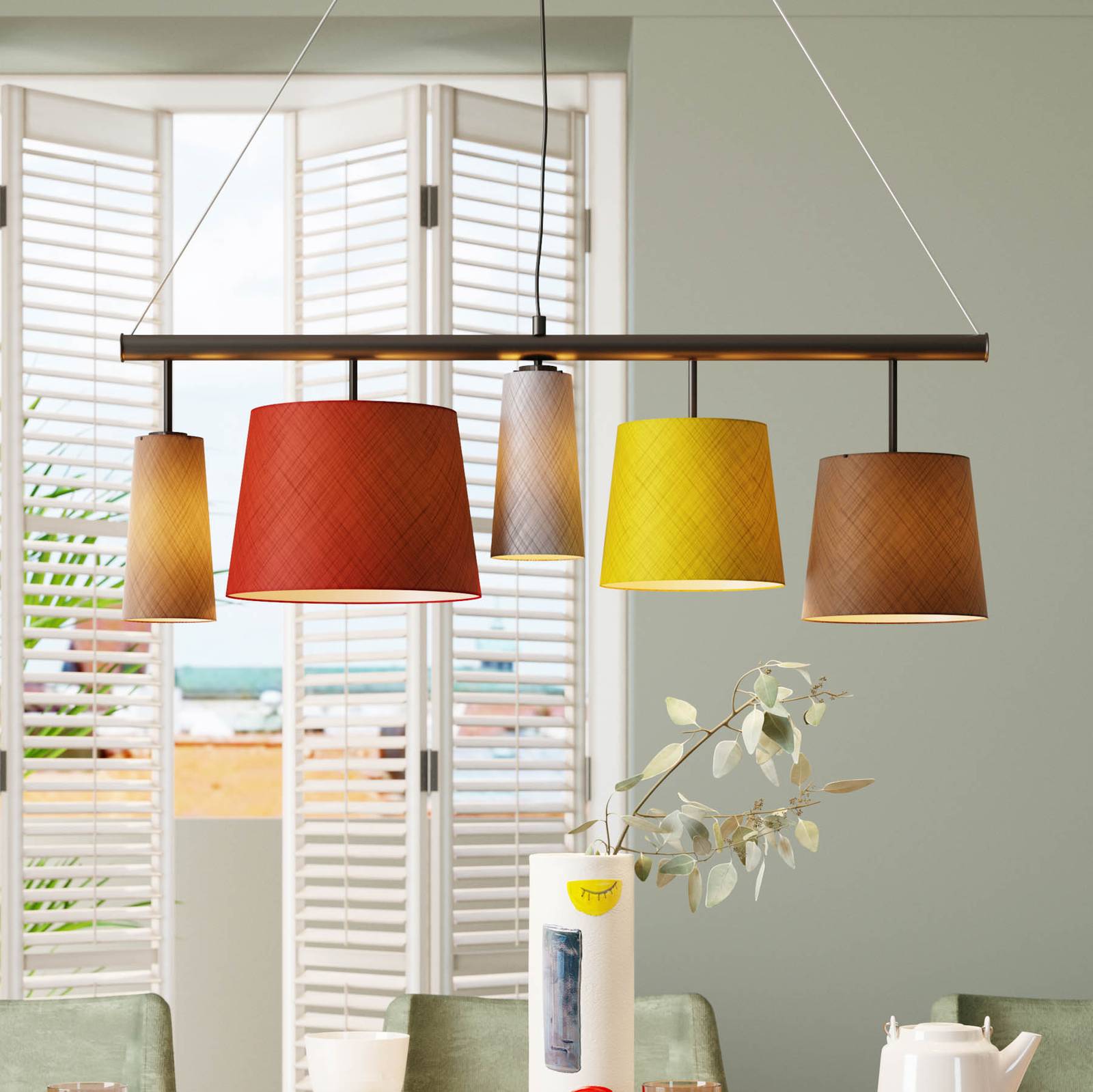 Photos - Chandelier / Lamp Kare Parecchi Colore - Pendant light, five lampshades 