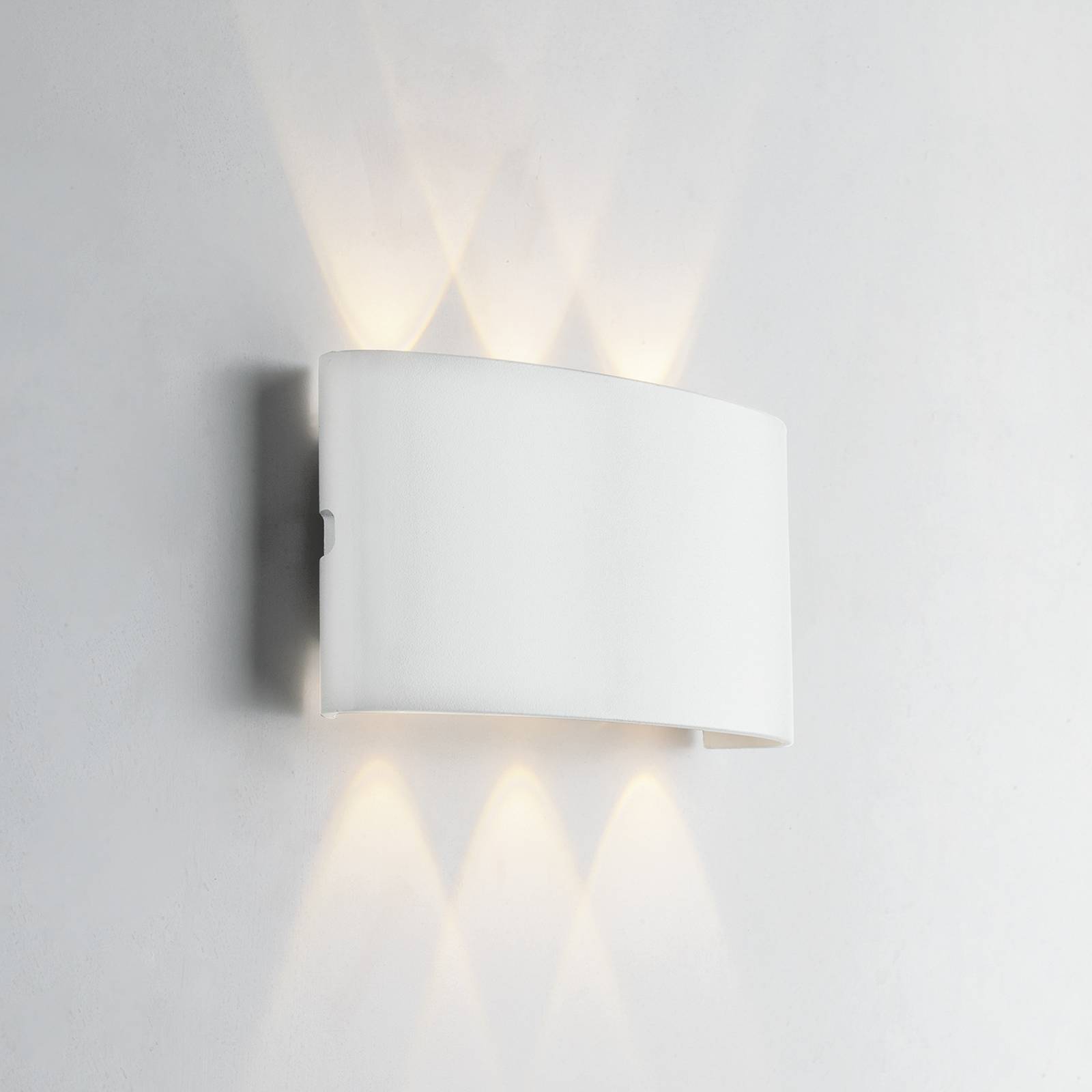 LED-Außenwandlampe Betle, weiß, Breite 17 cm, Metall, CCT günstig online kaufen