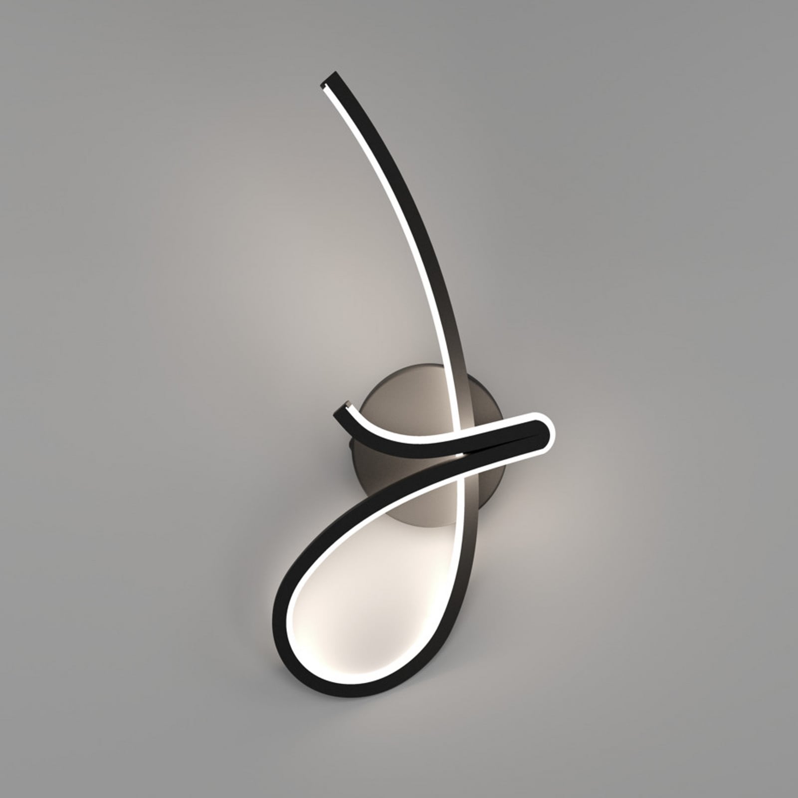EGLO LED wandlamp CARDONCITO, zwart, hoogte 44 cm, CCT