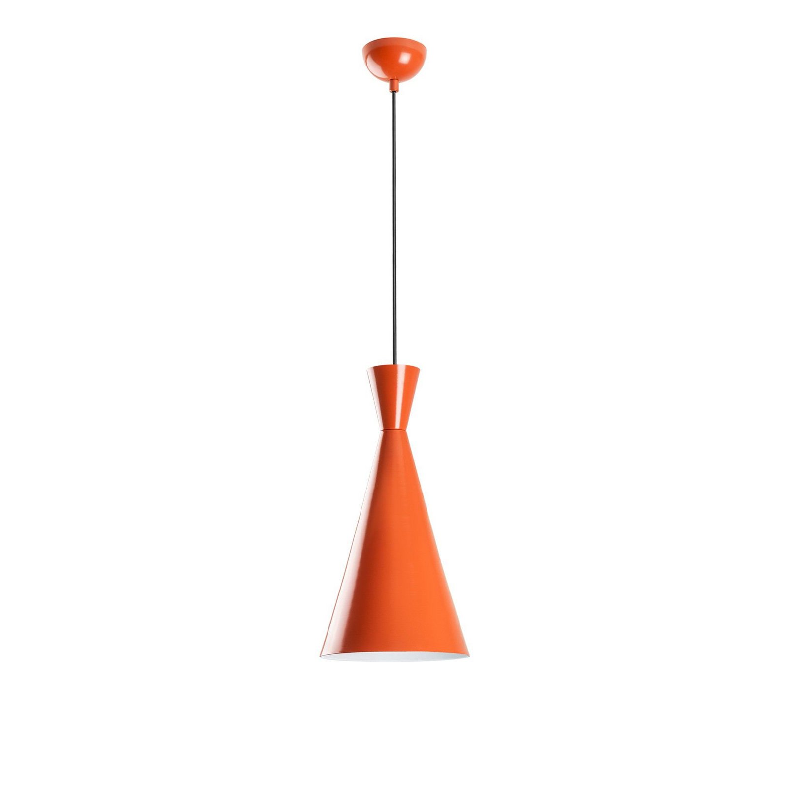 Tom pendant light, orange, metal, Ø 19 cm, E27