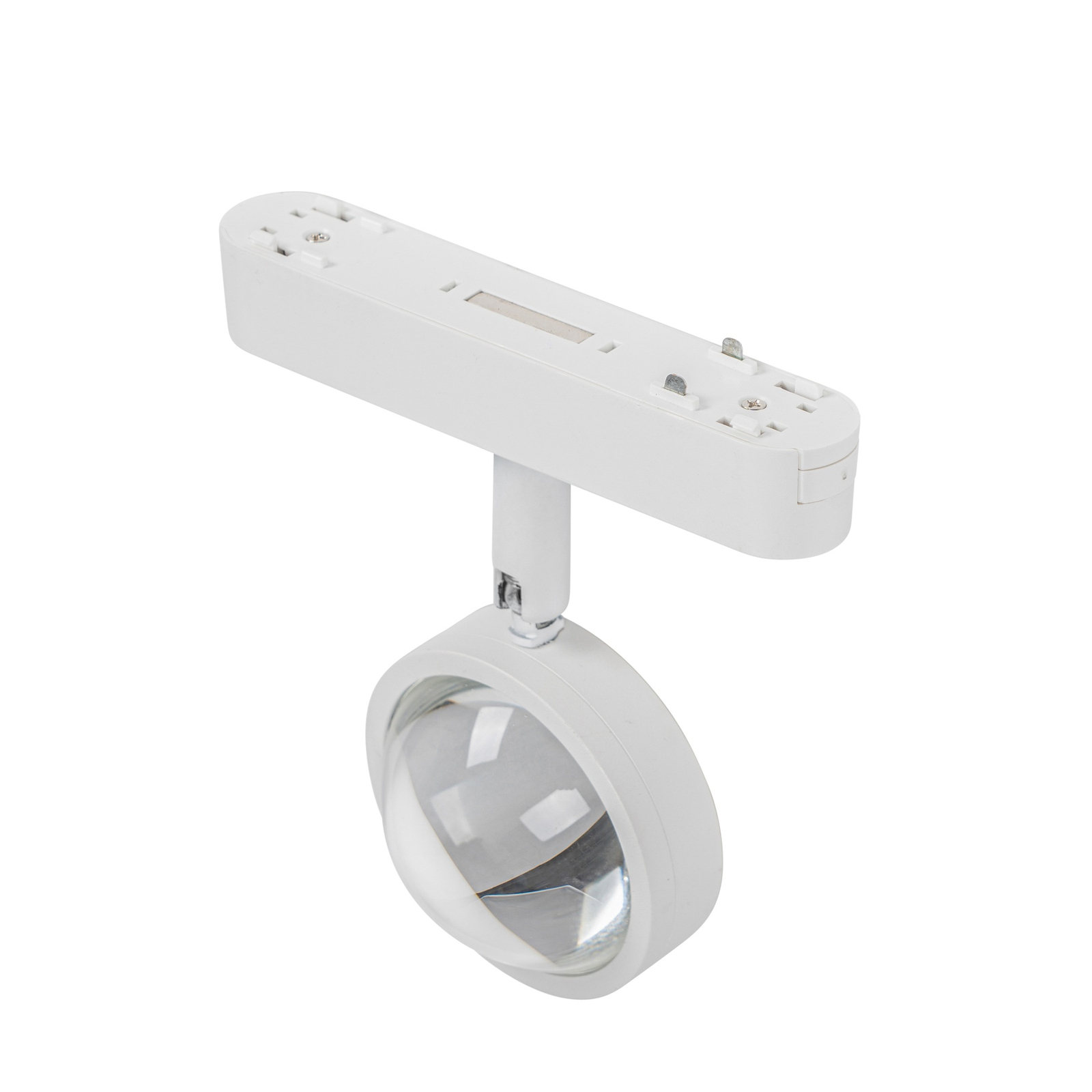 Lindby LED reflektor 48 V Lumaro, bílý, Ø 7,3 cm, hliník