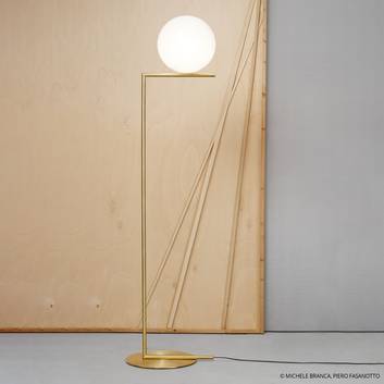 FLOS IC F2 vloerlamp messing geborsteld