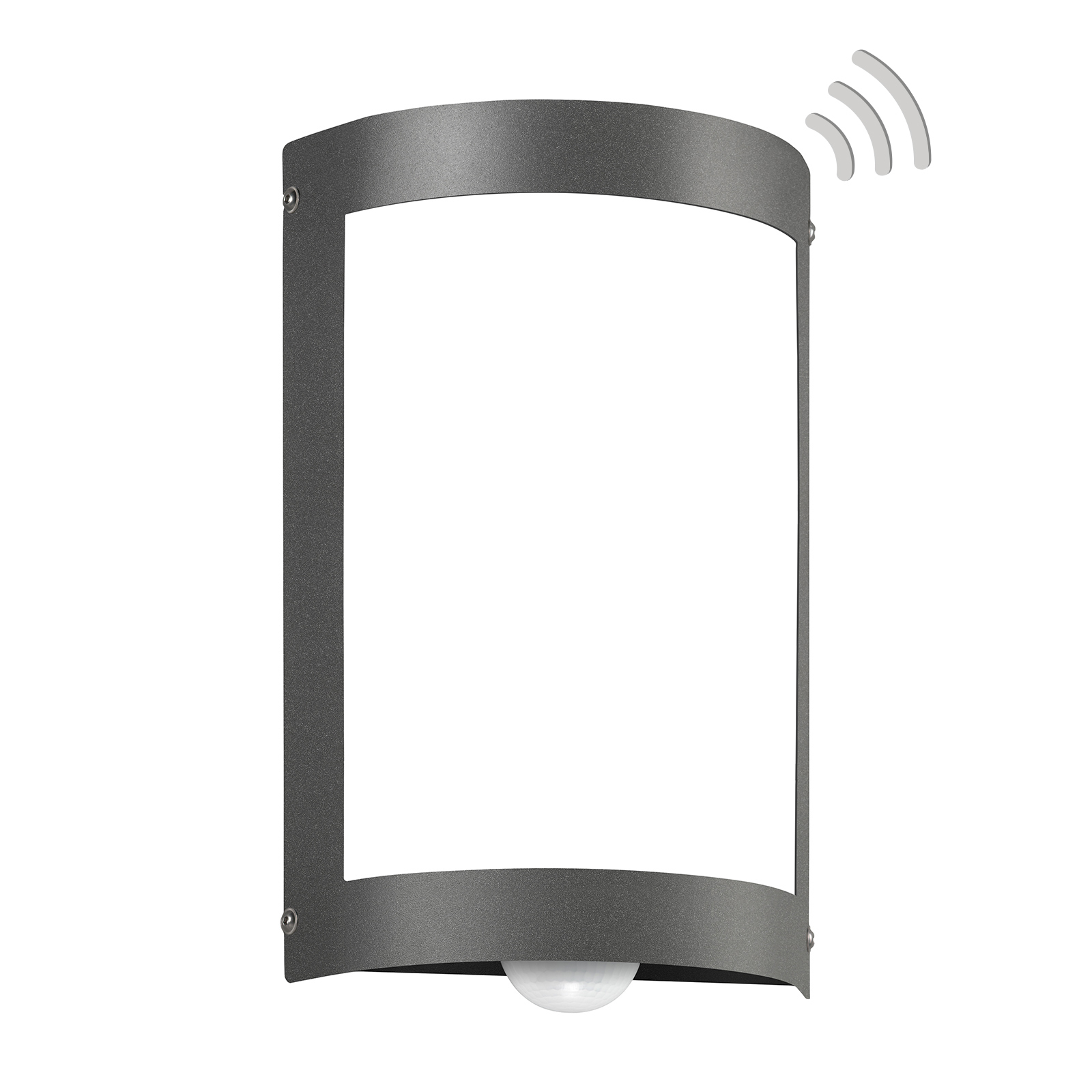 CMD Aqua Marco sensor outdoor lamp, no grid anthracite, stainless steel, glass, E27, 75 W, energy efficiency: A++, W: 18 cm, H: 28 cm